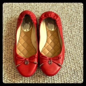 Michael Kors red ballet flats size 8